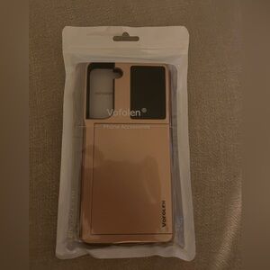 Vofolen for Galaxy S22+ Phone Case Wallet Credit Card Holder Chaka Rose Gold New